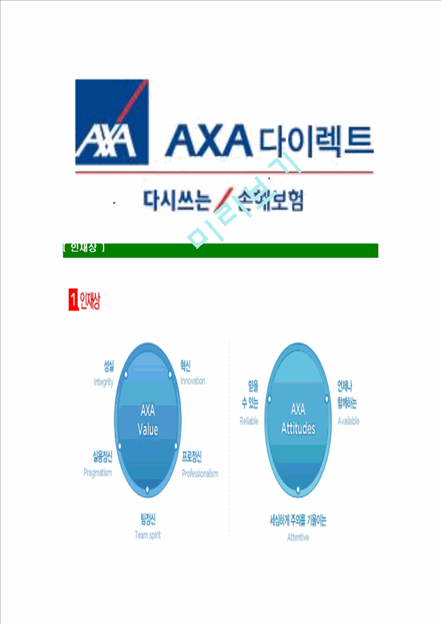 [AXA다이렉트-최신공채합격자기소개서] AXA다이렉트자소서,AXA손해보험자기소개서,AXA다이렉트손해보험자소서   (5 )